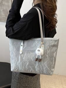 Large Capacity Commuter Tote Bag Womens Casual Versatile Single Shoulder Bag for Class And Travel Summer 2024 New Style