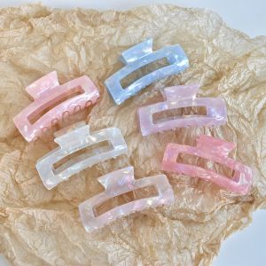 1 set of womens acetic acid pearl rectangular hair claw suitable for all kinds of hair size women gift fashion temperament