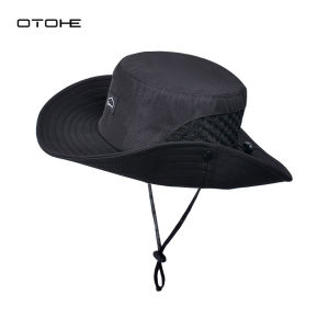 OTOHE หมวกปีนหมวกกลางแจ้งหมวกหมวกชาวประมงหมวกไต่เขาแห้งเร็วฝาปิดระบายอากาศได้ใช้ได้ทั้งชายและหญิงหมวกป้องกันแสงแดดหมวกหน้าร้อนปีกกว้างปีนเขาหมวกบังแดด