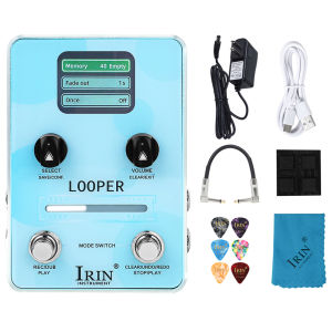 IRIN | IRIN XS-02 Guitar Looper Effect Pedal 44.1kHz 16bit Loop Pedal 40 Looper Storage Positions 160 Minutes Total Recording Time