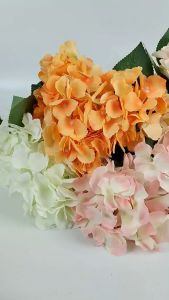 Bunga Premium Hortensia Hydrangea HK Cabang 5 Panjang 48 cm Bunga Artificial Bunga Hias Plastik Import - Dekorasi Pelaminan - Hiasan Bunga Mawar Rose Plastik