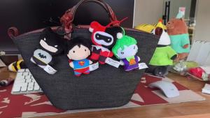 9cm DC Movies Superman Batman Harley Quinn Plush Toy Soft Keychain Creative Cartoon Gift for Christmas Halloween