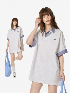 Turn Signal | Casual Loose Mid Length Polo Shirt for Women