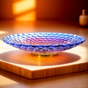 2025 New Crystal Glass Fruit Basket High Aesthetic Value Luxury Simple Style for Living Room Home Use High End Fruit Tray