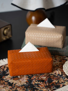 Hộp Đựng Khăn Giấy Da Màu Cam Sang Trọng Hộp Đựng Khăn Giấy Phòng Khách Hộp Đựng Khăn Giấy Bàn Trà Hộp Đựng Khăn Giấy Trang Trí Nhà Cửa