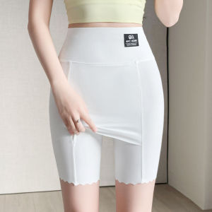 MiiOW | Ice Silk Womens Underwear Bottoms Five-Quarter Length Safety Inner Pants Summer Heat Reduction Triangle Area Coverage Base Layer