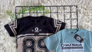 Paket 3 Pcs Setelan Baju Distro Celana Pendek Chino anak Laki Laki & Perempuan Bahan 30s Premium