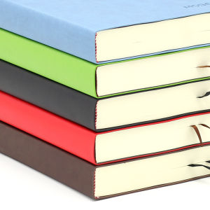 640 Pages Large A4 Blank Book Sketch Book Sketchbook Painting Description 16K Sketchbook A5 Extra Thick Padded Painting Book White Paper Cartoon Picture Minimalist Black Leather