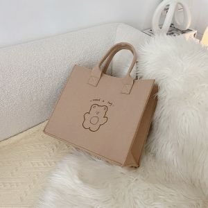 Travel out Fashion and Environment-Friendly Shopping Bag Original Design Minimalist Felt Handbag Large Capacity Commuter Bag