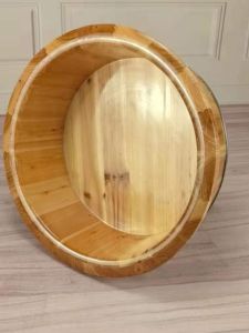 Large Size Wooden Foot Bath Tub Traditional Style Family Use Adult Elderly Special Foot Soaking Bucket Wood Bucket Foot Wash Basin