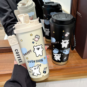 แก้วกาแฟสแตนเลส 316 ทรงสุนัข ทรงสุดน่ารัก ดีไซน์เก๋ไก๋สำหรับผู้หญิง ดื่มได้สองทาง แก้วน้ำแบบพกพา ดีไซน์เก๋ไก๋