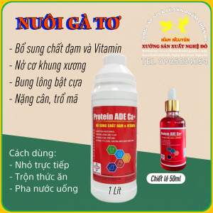 (Zin 1 Lít) Protein ADE nuôi gà tơ Nở Khung Lên Cân Bóng lông. Hàng Cty Thú Y VN