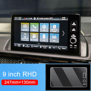 9inch Tempered Glass GPS Car Navigation Screen Protective Film Sticker For Honda Civic 11th Gen 2021 2022 2023 2024 2025 Hybrid