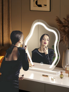 FWTDF | Tabletop LED Makeup Mirror for Women Luxurious Style
