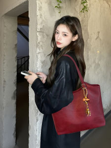 Red Underarm Womens Bag 2025 New Luxury Small Design High-End Tote Bag Fashionable Korean Style Single Shoulder Handbag