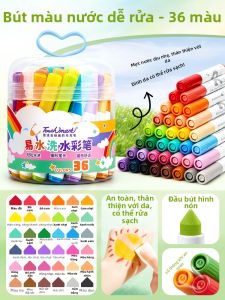 Touch Mark | Bút Màu An Toàn Cho Trẻ Em Không Chứa Độc Tố Có Thể Giặt Được 24 Màu