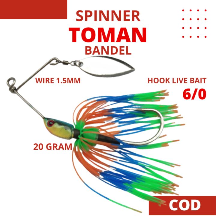 Umpan Casting Spinner Spiner Bait Toman Gabus Killer 20 Gram Kuat