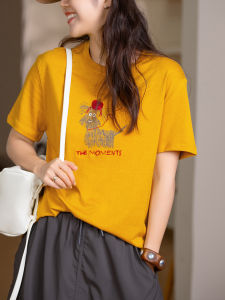 XIAOER | Cool Cotton Linen Embroidery T-shirt