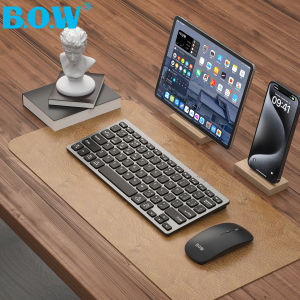 B．O．W | Quiet Portable Bluetooth Keyboard Tablet Mouse Set