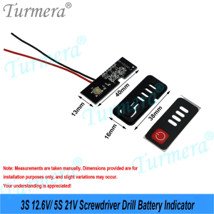 4LED Battery Capacity Indicator 3S 12.6V 5S 18V 21V Turmera Power Monitor DIY 18650 21700 Cell for Drill Screwdriver Battery