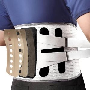 NEENCA Back Brace with 8 support belts for Lower Back Pain Relief Back Support Belt for Women & Men Lower Back Support with Large Area Aluminum Support Lower Back Brace for Herniated Disc Sciatica