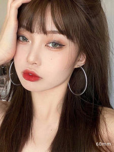 Z Miss 925 Silver Needle Large Hoop Earrings 2024 New Popular Elegant Fashion Jewelry Womens Stylish Hoop Earring Accessories