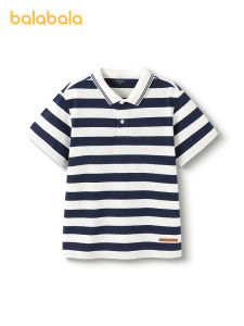 balabala Boys Polo Shirt Striped Short Sleeve Summer 2025