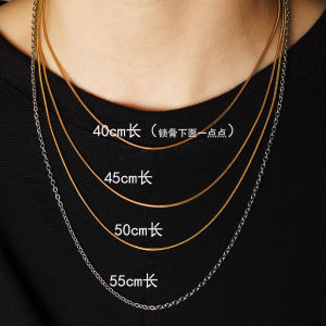 Titanium Steel Necklace for Women without Pendants Clavicle Chain Niche Style Thin Chain Necklace Replacement Easiest for Match Non-Fading Snake Bones Chain Sweater Chain