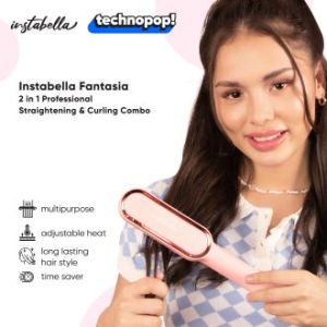 INSTABELLA Fantasia 2 in 1 Professional Straightening & Curling Comb - Technopop PH