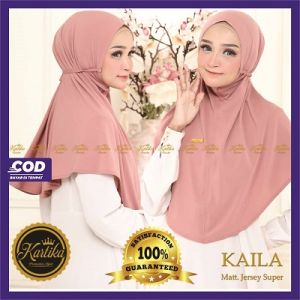 Kerudung Bergo Instan Non Pad Siria Kaila Kartika Hijab Jersey Super
