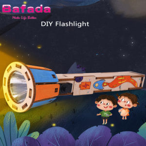 Bafada Hand-Assembled Electrical LED Flashlight Diy Technology Production Set Educational STEM Toys Physics Science Experiment Kids Practical Ability Development