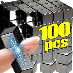 10/100PCS Cube Neodymium Magnets Small Square Magnetic Strong Magnetic Block for DIY Crafts Fridge Home Office Storage Magnet