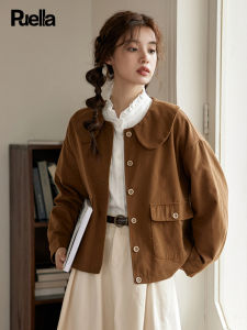 puella | Retro Peter Pan Collar Casual Loose Short Jacket