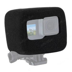 สําหรับ GoPro Hero 13 12 11 10 กระจกลมโฟมฟองน้ําลดเสียงรบกวนสีดํา Windproof สําหรับ GoPro 10 9 อุปกรณ์เสริมสีดํา