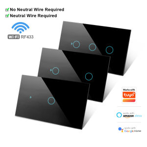 Wifi Smart Switch Smart life App Wireless Remote Alexa Google home voice control AC110V 220V 2way wall Light touch switch