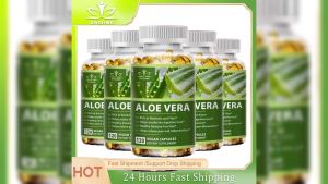 SNGHWE Aloe Vera Supplement Fat Burning Digestion Health Support Cleanse the Colon Regulating Blood Sugar for Women & Man Health Multivitamin Capsule