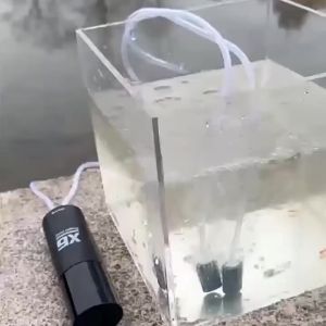 Aquarium Fish Tank Digital Oxygen Pump 5W USB Portable Dual Outlet 2400mAh Aerator Suitable For Outdoor Fishing/Aquarium 