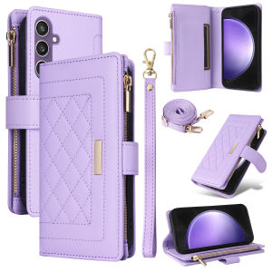 szhaiyu | Leather Wallet Case For Samsung Galaxy S26 S25 S24 S23 S22 S21 Ultra Plus Edge FE A57 A27 A56 A36 A55 A35 Lanyard Crossbody