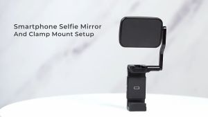 ULANZI ST-30 Vlog Selfie Flip Mirror Phone Holder Mount Clip - Smartphone Photography Accessory