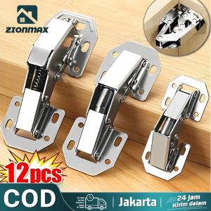 Engsel Sendok Kodok 4 Inch Tanpa Bobok Slow Motion 90 Soft Close Hydrolic Hidrolis Opening L NK Steel Per 12 Pcs Free Skrup