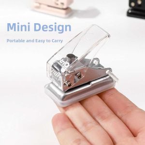Small Single Hole Punch Machine round Ring Binder Loose Leaf Notebook Student Paper Binding Tool Handmade Craft Supply
