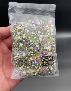 Super Glitter Crystal AB Non Hotfix Rhinestones SS3-SS50 FlatBack Strass Sewing&Fabric Garment Nail Art Rhinestones Decorations