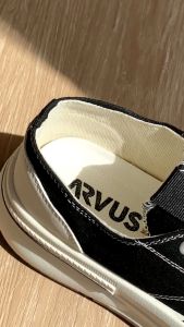 ARVUS Lenora Sneakers Shoes - Sepatu Fashion Kanvas rendah wanita trendy gaya sporty kets santai minimalis BrokenWhite hitam cocok untuk sekolah kampus hangout jalan ringan empuk nyaman kualitas impor premium