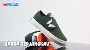 Sepatu Anak Laki Perempuan Sekolah Casual Original Premium Import Lokal Phantom Green Hijau