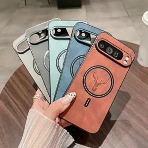 Business Luxury Faux Leather Slim Phone Case For Google Pixel 11 Pro XL 7 8 9 10 Pro 10A 9A 8A 7A for Magsafe Shockproof Cover