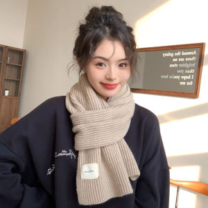 MiiOW | มuffs ไหมพรมถักสำหรับผู้หญิงในฤดูหนาว ทอหนา อบอุ่น ทนทานต่อความหนาวเย็น สีสันสดใส คลุมคอ ปกป้องหน้าอก สไตล์เกาหลี