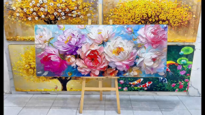 Tranh Hoa Mẫu Đơn Hy Vọng Tranh Canvas Tranh Tráng Gương Tranh Phòng Khách Tranh Phòng Ngủ