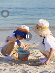 SpeakBaby.ID Produk / Japan Sun Protection Kids Bucket Hat / Topi Bucket anak Laki Laki Perempuan Model Kombinasi Gajah