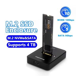 Dual Protocol M.2 NVME SATA SSD Docking Station Base M.2 SSD Enclosure Hard Disk Enclosure Online Reading Writing Speed SSD Case
