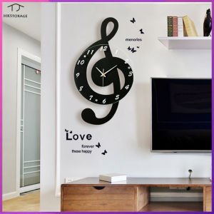 HKStorage โน้ตความคิดสร้างสรรค์ส่วนบุคคลนาฬิกาติดผนังอิเล็กทรอนิกส์ไม้แฟชั่นการ์ตูนนาฬิกาไร้เสียงผนังห้องเด็กควอตซ์